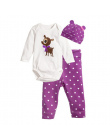 Baby Pajacyki Z Długim Rękawem Bawełna Baby Girl Ubrania Kreskówka Mickey Minnie Baby Boy Romper + Czapka + Spodnie Noworodka od