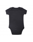 One-Pieces Newborn Body Dziecko Niemowląt Czarny Krótki Rękaw Unisex 100% bawełna 0-12 Miesięcy Ubrania Dziecięce