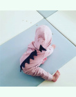 Emmababy Baby Boy Dziewczyna 3D Dinosaur Kostium Stałe różowy szary romper Playsuit Pajacyki ciepłe wiosna jesień bawełniane Ubr