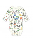 Noworodka body dziecko niemowląt bébés ubrania z długim rękawem bawełna drukowanie odzież dla niemowląt 1 sztuk 0-24 Miesięcy