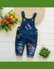Dziecko spodnie jeansowe kombinezony dla niemowląt 2018 jesień małe dzieci spodnie na szelkach spodnie dla malucha dla dzieci ch