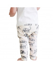 2018 Dziecko Legginsy Jesień Dinozaurów na Krem Bawełny Organicznej Dziecko Legginsy Spodnie Dzieci Harem spodnie Baby Boy Ubran