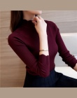 2018 Korean Fashion Kobiety Swetry i Swetry Sueter Mujer Potargane Rękawem Stałe Golfem Szczupła Sexy Elastyczna Kobiet Topy