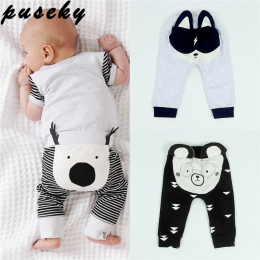 Puseky Cute Animal Newborn Baby Boy Dziewczyna Harem Spodnie 0-24 M Długie Spodnie Spodni Dna Maluch Dzieci Ubrania dla niemowlą