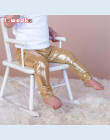 Wiosna Dziecko Spodnie Złoty Srebrny Czarny 3 Kolory Chłopcy Dziewczyny Legginsy Europejskiej i American Style Spodnie Odzież Dl