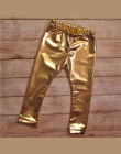 Wiosna Dziecko Spodnie Złoty Srebrny Czarny 3 Kolory Chłopcy Dziewczyny Legginsy Europejskiej i American Style Spodnie Odzież Dl