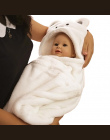 Newborn Baby Szlafrok Piżama Cute Animal Cartoon Dzieci Dzieci Koc Szlafrok Z Kapturem Podkładów Maluch Wygodne Ręcznik kąpielow
