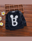 BibiCola Chłopczyk Sweter Bebe Cartoon Ciepłe Ubrania Dla Dzieci Dziewczyna Z Długim Rękawem Casual Zagęścić Topy Niemowląt Chło