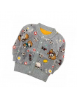WIT DLA DZIECI Baby Swetry Jesień Zima Nowa Kreskówka Sweter Z Długim Rękawem oraz grube aksamitne ciepłe Ubrania Dla Dzieci dla