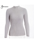 Yanueun Koreański Mody Rozciągnięte Stałe Sweter Damskie Swetry Z Dzianiny Z Golfem Koszulka Męska Z Długim Rękawem Topy 2016 Je
