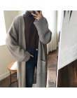 Harajuku Długi Sweter Panie 2018 Moda Wiosna Długo Drutach Sweter Kobiety Duże Płaszcz Casual Czarna Kurtka Zimowe Ubrania letni
