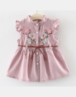 Keelorn Baby Girl Dress 2018 Nowy Casual Jesienne Ubrania Dla Dzieci Z Długim Rękawem Chusta Niedźwiedź Pasy Fałszywe Dwuczęścio