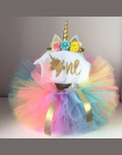Ai Meng Dziecko 1 rok sukienka urodziny dla dziewczyny 1st Jednorożec stroje Party Książąt sukienka opaska Chrzciny Suknia Dziec