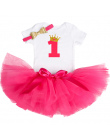 Nowa Bawełniana Dziewczynka Pierwsze 1st Birthday Party Tutu Sukienki dla Vestidos Infantil Księżniczka Ubrania 1 Rok Dla Dziewc
