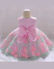Kwiat Maluch Niemowląt Baby Girl Princess Dress Baby Girl Suknia Ślubna Koronki Tutu Dzieci Party Vestidos dla 1 Lat urodziny
