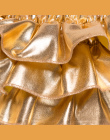 2018 Baby Girl Odzież 4 sztuk Odzież Ustawia Czarny Złoty Ruffle Bloomers Spodenki Pajacyki Bawełniane Buty Pałąk Noworodka Ubra
