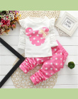 Darmowa wysyłka Nowy 2018 ubrania dla dzieci dziewczyna z długim rękawem dla niemowląt bawełna cartoon casual garnitury odzież d