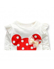 LILIGIRL Dziewczynek Sportowe Zestawy Ubrań dla Malucha Bawełna Druku Mickey T-Shirt + Polka Dot Spodnie Garnitur Dzieci topy Sp