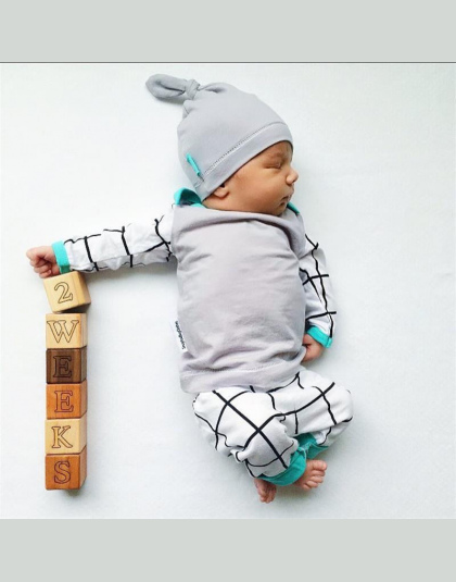 Jesień w stylu baby boy odzież ustawia bawełny z długim rękawem dla niemowląt 3 sztuk garnitur chłopców odzież dla niemowląt now