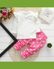 Dziecko Dziewczyny Ubrania 2018 Wiosna Jesień Kreskówki Dot Długi Rękaw Koszulki + Spodnie Bebes Newborn Baby Girl Odzież Dla Dz