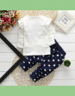 Dziecko Dziewczyny Ubrania 2018 Wiosna Jesień Kreskówki Dot Długi Rękaw Koszulki + Spodnie Bebes Newborn Baby Girl Odzież Dla Dz