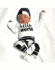 3 sztuk! 2018 Nowy Jesień baby boy ubrania zestaw bawełniana koszulka + spodnie + kapelusz Dziecięce ubrania noworodka dziewczyn