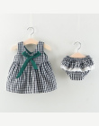 2018 Newborn Baby Dziewczyny Ubrania Sukienka Bez Rękawów + Figi 2 SZTUK Zestaw Stroje Striped Wydrukowano Słodkie Zestawy Odzie