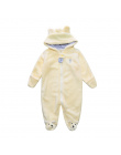 Zima Dziecko Rajstopy Niedźwiedź stylu dzieci koral polar Bluzy kombinezony newborn baby suwaki newborn toddle odzież JP-133