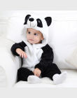 2018 Niemowlę Romper Boys Baby Dziewczyny Kombinezon New born Odzież Z Kapturem Maluch Bebe Ubranka dla dzieci Cute Panda Romper