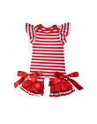 Ameryka Patriotyczne Dziecięce Ubrania Noworodka Odzież w 4th of July Dziecko suknia Romper flutter rękawem capris leg romper dz