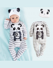 (Zwierząt baby boy ubrania) ubrania dla dzieci romper krowa/panda/lew/tiger długi rękaw romper z cute kapelusz