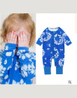 Wasailong Newborn Baby Boy Odzież Dla Niemowląt Romper Z Długim rękawem Flower Print Baby Girl Pajacyki Kombinezon Piżamy Dla Dz