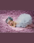 NOWY 4 Kolory Noworodka Spódnica Tutu Z Pasującymi Kwiat Pałąk Oszałamiająca Newborn Photo Prop Dziewczyna Spódnica Tutu