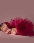 2018 NOWE Dziecko Tutu Newborn Fotograficzne Rekwizyty Słodkie Pink Dziewczynka Tutu Spódnica z Szydełka Pałąk Urodzinowe Tutu T