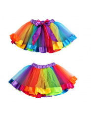 Spódnica Spódniczka Kiecka W kolorach Tęczy Dla Dziewczyny Dziecka Tancerka Do Tańczenia