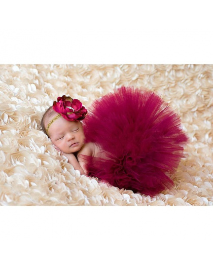 NEW Baby Girl Tulle Tutu z Pasującymi Kwiat Pałąk Ustaw Newborn Fotografia Rekwizyty Dziewczynka Tutu Spódnica 6 Kolory GM001