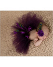 NEW Baby Girl Tulle Tutu z Pasującymi Kwiat Pałąk Ustaw Newborn Fotografia Rekwizyty Dziewczynka Tutu Spódnica 6 Kolory GM001