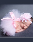 Nowe Newborn Baby Dziewczyny Spódnica Tutu Pałąk Zestaw Szyfonowa Kwiat Hairband Maluch Niemowląt SAce Zespół Fotografia Prop SA