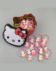 Nowy 40 sztuk Elastyczne Gumowe opaski do włosów Dziewczyny Kitty floral kucyk holder pałąk Cartoon mieszania elastyczny pierści