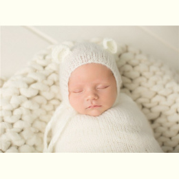 Śpiące torba snu, newborn rekwizyty, noworodka ubrania komplet dla zdjęcie rekwizyty, 100% ręcznie moherowe snu torba z niedźwie