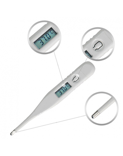 Wodoodporny Cyfrowy dziecko termometr Ciała Dorosłych Dzieci Cyfrowy Termometr LCD Pomiar Temperatury USSP