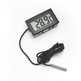 LCD Termometr Temperatury Cyfrowy do Łazienki wody temperatury Lodówki Zamrażarki Chłodnice Agregaty Mini 1 m Sondy Czarny
