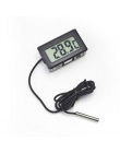 LCD Termometr Temperatury Cyfrowy do Łazienki wody temperatury Lodówki Zamrażarki Chłodnice Agregaty Mini 1 m Sondy Czarny