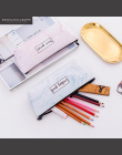 Marmur Piórnik Kawaii Pencilcase Papiernicze Szkolne Jakości Drukowane PU Ołówki Przechowywania Bts Piórniki Szkoły Narzędzia