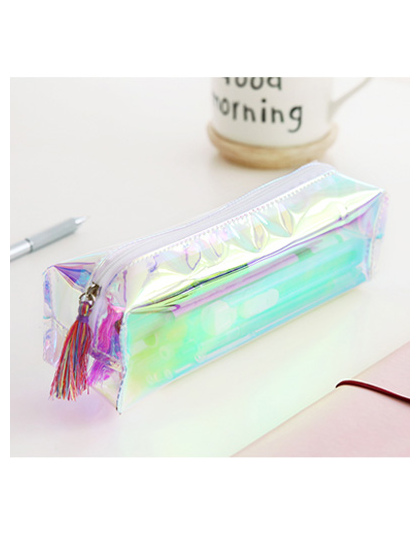 Kawaii Transparent Glitter Torby Piórnik Papiernicze Kreatywny Moda Pcv Ołówek Torba Szkoła Uczeń Piórnik Dostawy Prezent