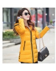 2018 kobiet zimy z kapturem ciepły płaszcz plus size cukierki kolor bawełny wyściełane kurtki kobiet długi parka kobiet watowe j