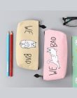 Nowy Zły Kot piórnik słodkie płótnie torba ołówek escolar szkolne piśmiennicze estojo materiał escolar piórnik