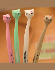 0.5mm Kawaii Plastikowe Tusz Kreatywny Długopis Żelowy Kot Kreskówka Neutralny Długopisy Do Szkoły Pisania Biurowe Pen Śliczne K