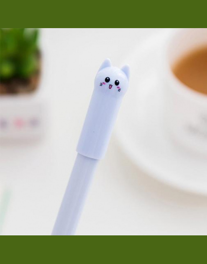 1 pc Kreatywny Piśmienne Student Pen Cute Cat Żel Długopis 0.5mm Pełne Igły Black Ink Pen Szkolne Biurowe dostawy