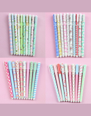 10 sztuk Kolor Pióra Długopisy Żelowe Kawaii Długopis Boligrafos Kawaii Canetas Escolar Śliczne Koreański Piśmienne